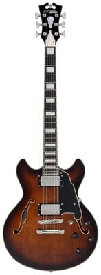 D'Angelico Premier Mini DC Brown Burst