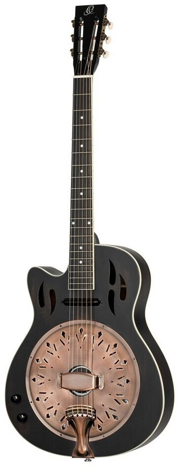 Ortega RRG40CE-DBK-L Distressed Satin Black Finish Lefthand