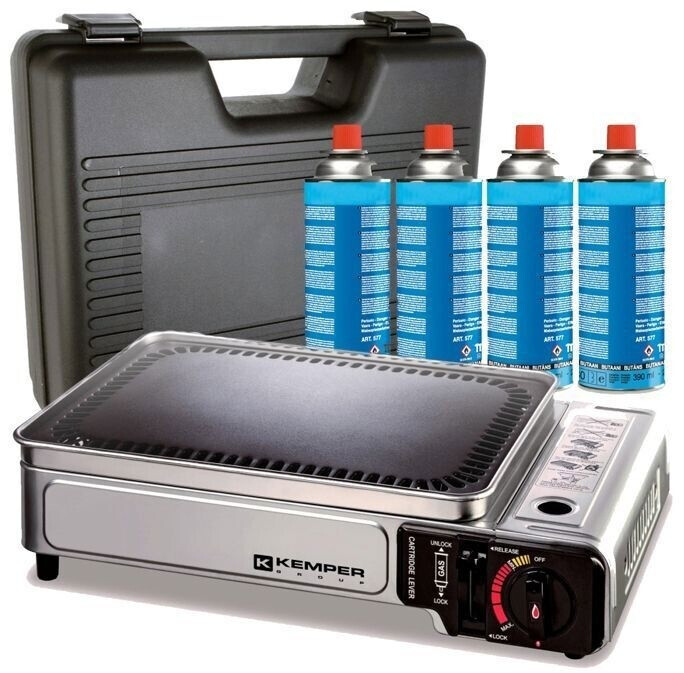 Kemper Plancha gaz portable 34 x 25 cm