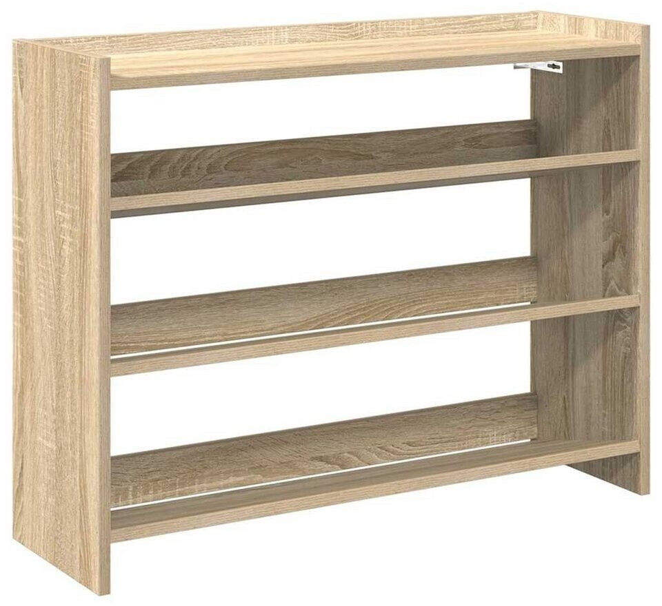 vidaXL Shoe shelf stackable smoked oak 60x30x30.5 cm