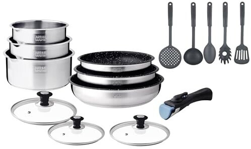 Arthur Martin Batterie de cuisine inox 15 pièces