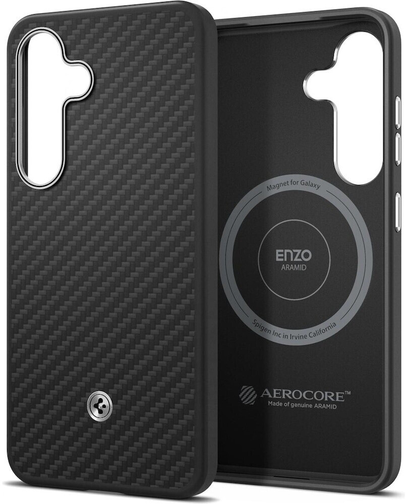 Spigen Enzo Aramid Case (Galaxy S25) Black Silver