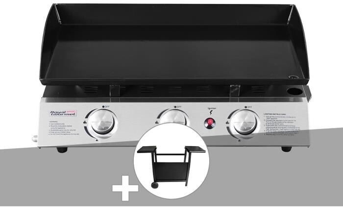 JardiDéco Plancha gaz Prato 3 brûleurs