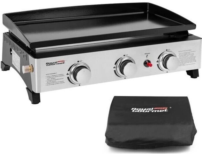 Royal Gourmet Plancha gaz portable 3 brûleurs 7,5 kW