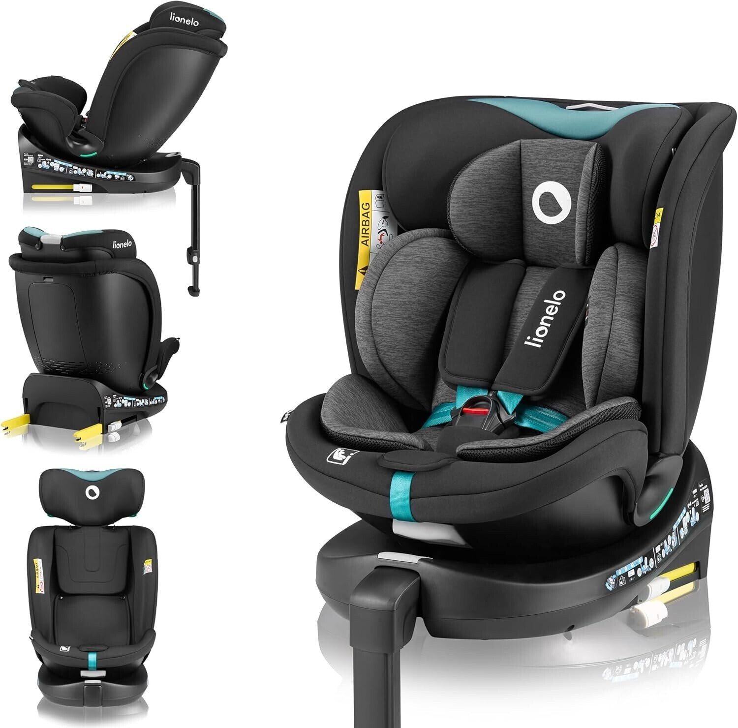Lionelo Navy i-Size black/turquoise