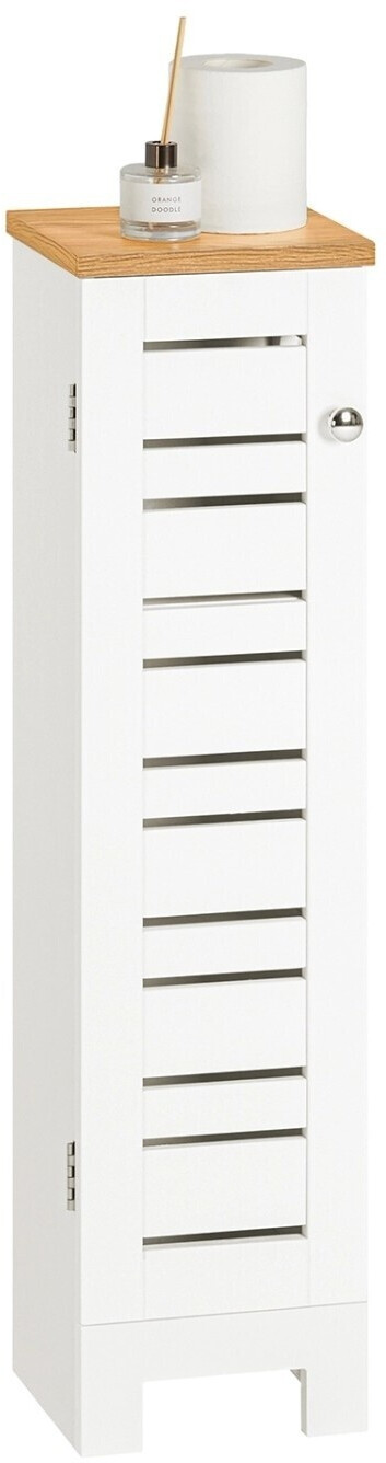 SoBuy Stand shelf / toilet roll holder 20x75x18cm white (BZR85)