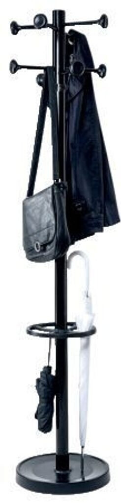 MAUL Cloakroom stand Grando, black with 16 hooks 175x37cm