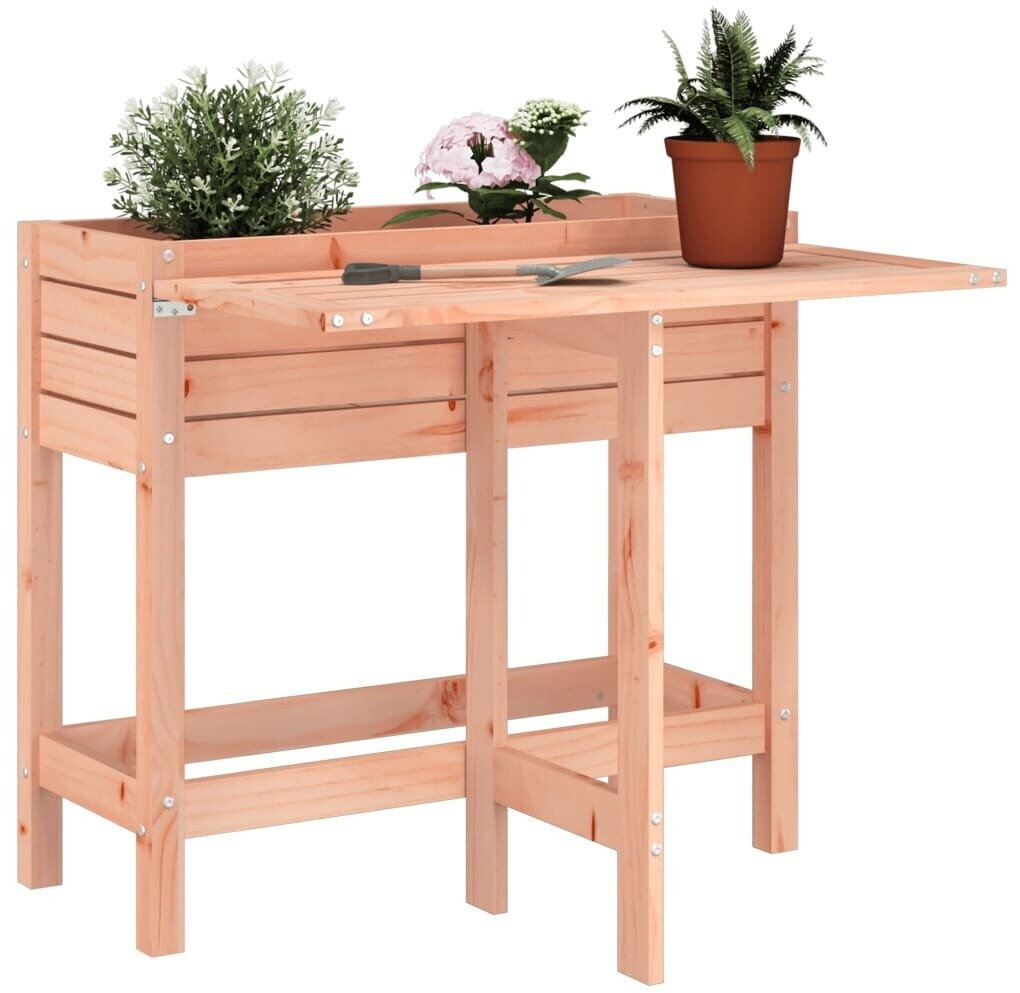 vidaXL Planter box with folding table top solid wood Douglas fir (825126)