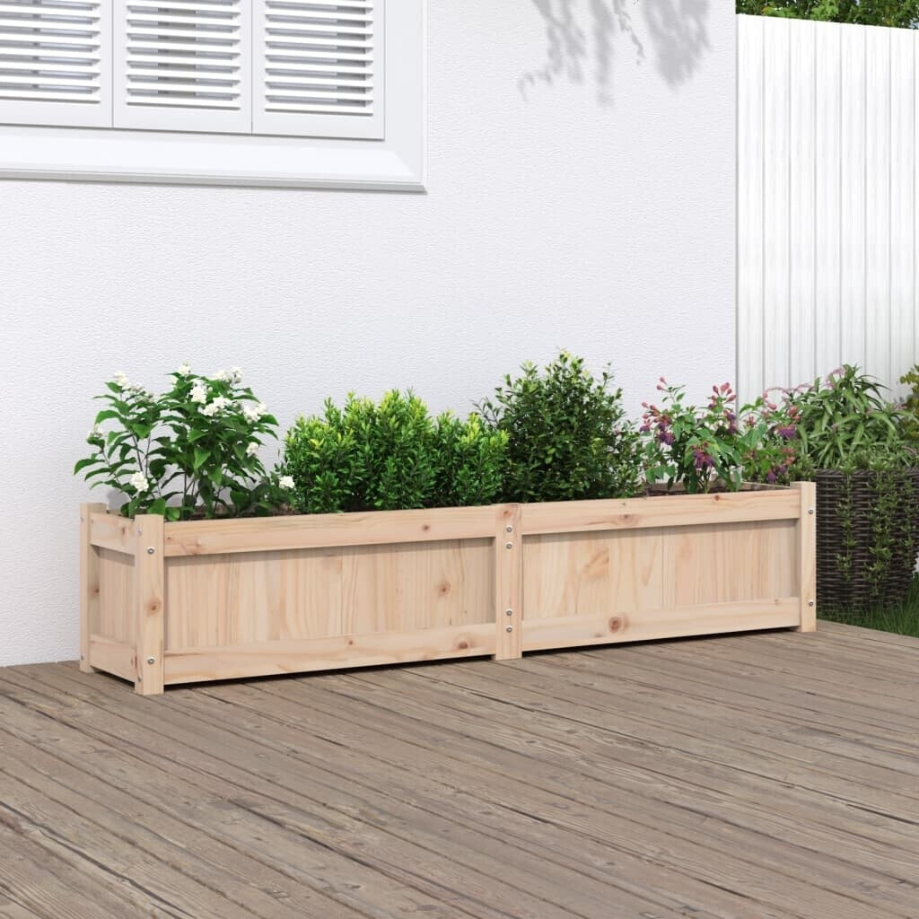 vidaXL Planter 150 x 31 x 31 cm solid pine (837474)