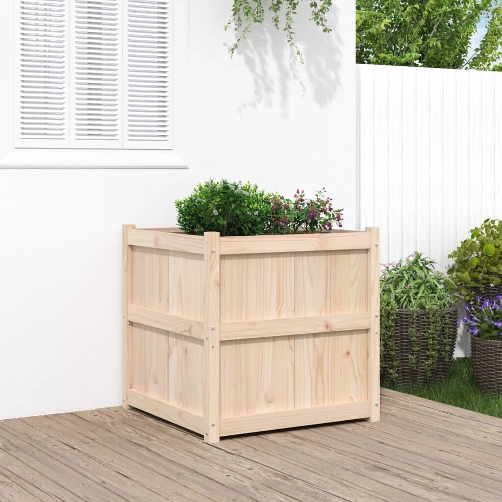 vidaXL Planter 70 x 70 x 70 cm solid pine (837434)