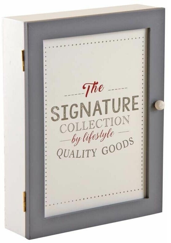 Aubry Gaspard Key holder made of lacquered wood 'The Signature Collection' 28x20x20 cm