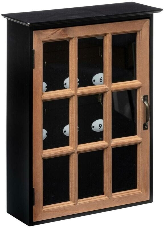 Atmosphera Key box Milana Holz & Kiefer - Black - H.39 -5 cm