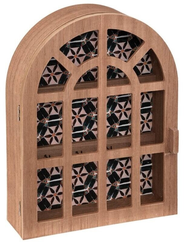 Atmosphera Key box ali - wood and glass - 28x36 cm