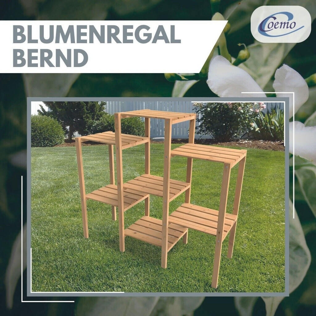 Coemo Coemo Flower shelf Bernd 96x31x87cm natural - back view