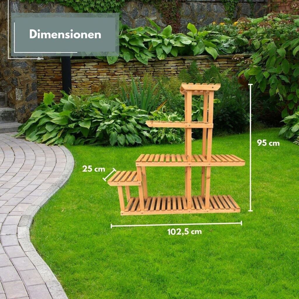 Coemo Coemo Plant stand Lena with 5 levels 95x102x25cm natural - alternate view