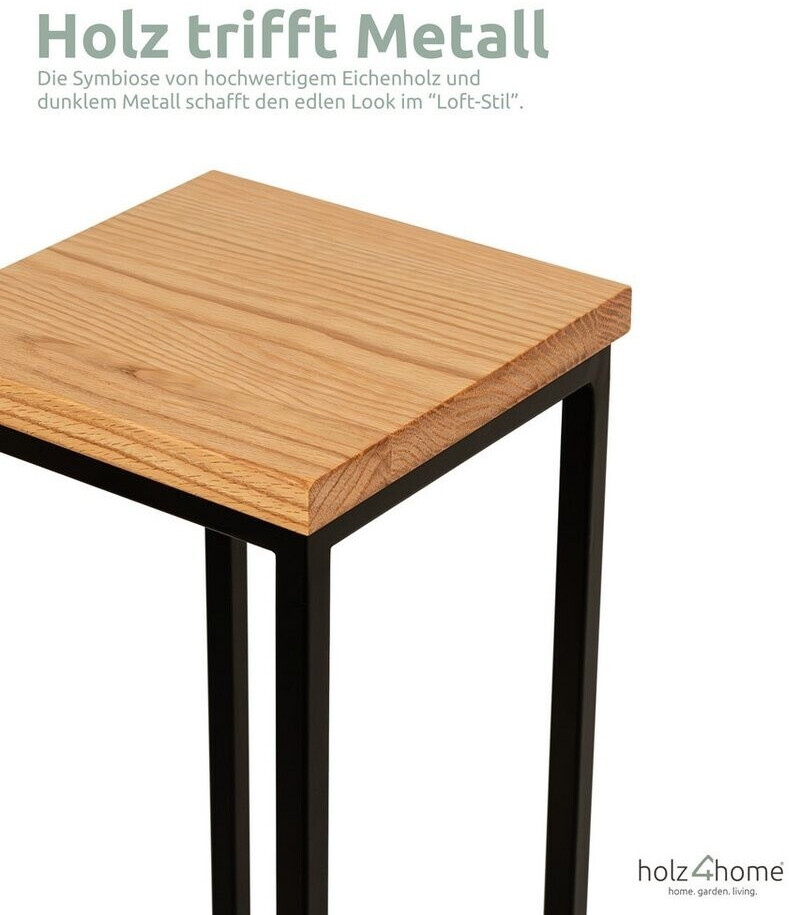 holz4home holz4home Flower decoration stand oiled oak 70cm natural - back view