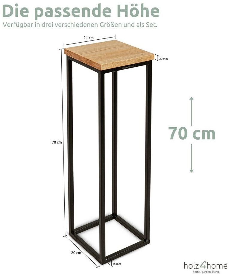 holz4home holz4home Flower decoration stand oiled oak 70cm natural - view 6