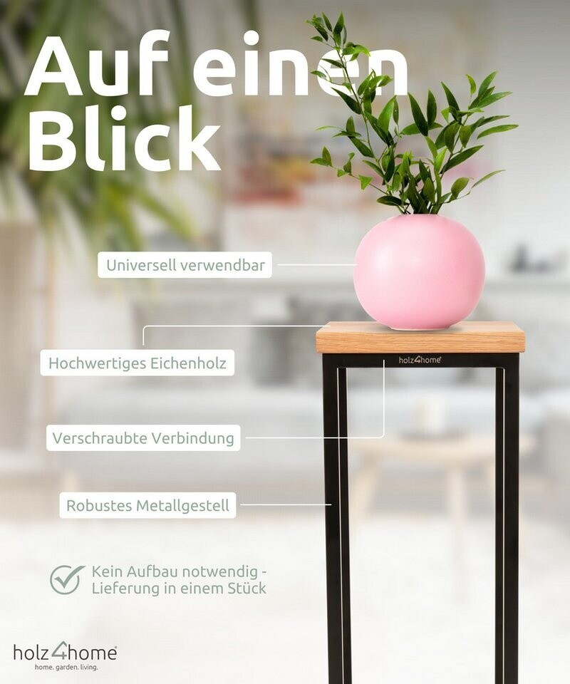 holz4home holz4home Flower decoration stand oiled oak 70cm natural - view 7