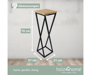 Holz4home Dekoständer-Set 3-tlg. Aus Massivholz Eiche - Blumensäulen In 50/70/90 Cm