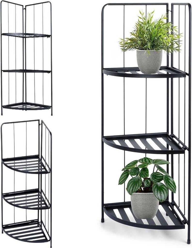 mayddle mayddle Flower pot rack triangular metal 92x30cm black - view 15