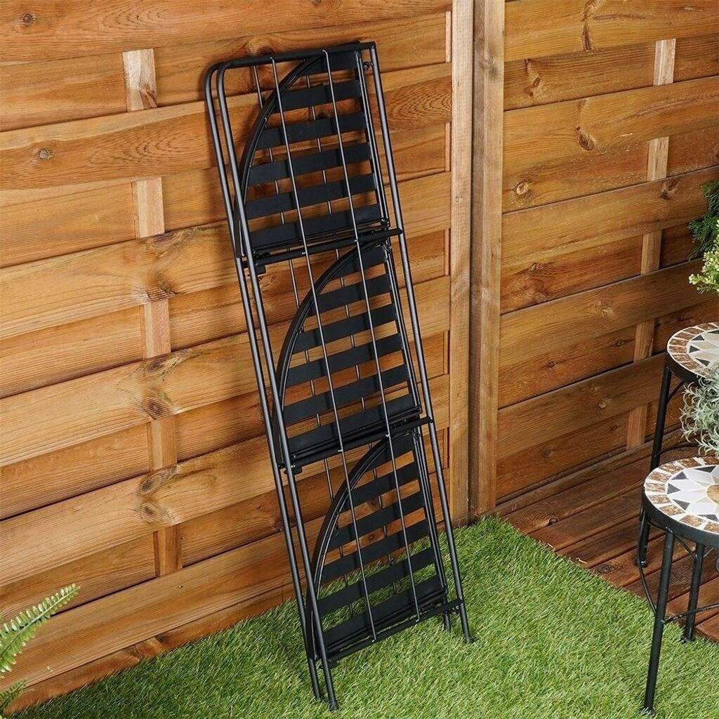 mayddle mayddle Flower pot rack triangular metal 92x30cm black - view 10