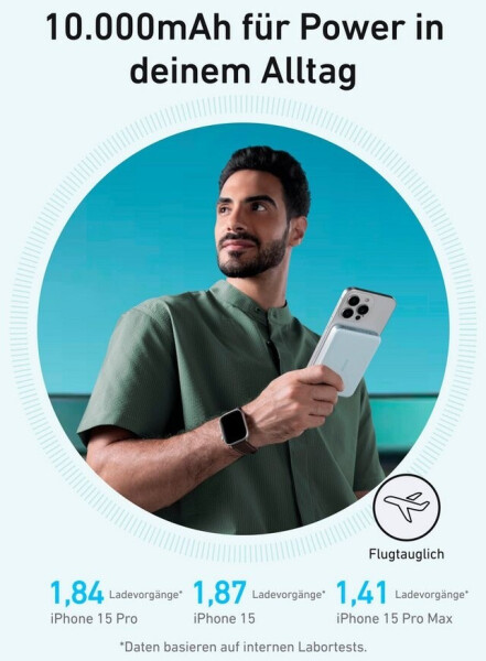 Anker MagGo Powerbank (10.000mAh, Slim) Grün, Bild 12