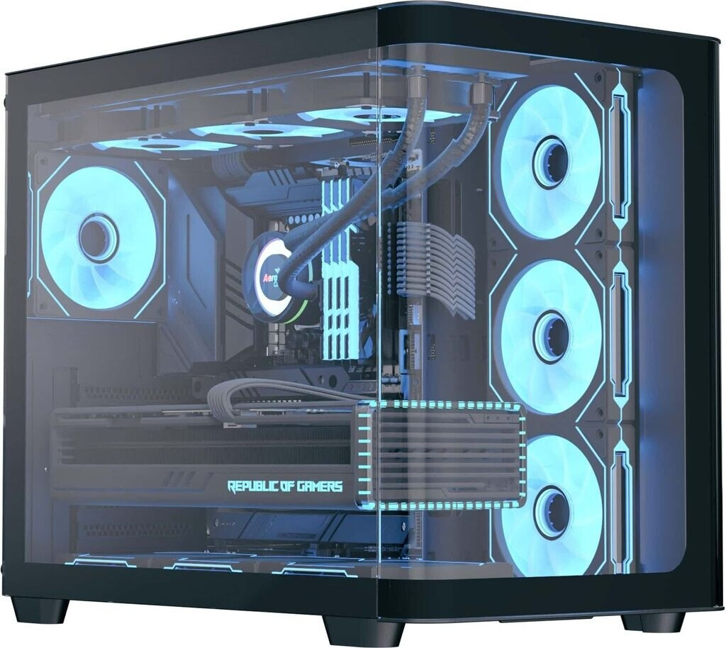 AeroCool GEH Mini D302A Gehäuse – Micro-ATX Mini-Tower Mit Mesh-Front, GPU Bis 410 Mm