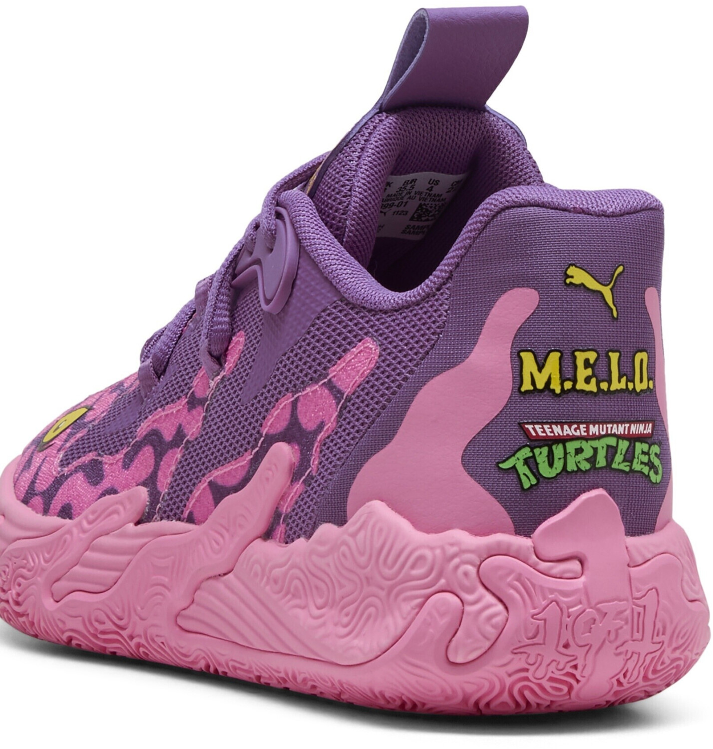 Puma Hoops x TMNT MB 03 Lo Krang Basketball Shoes yellow pink