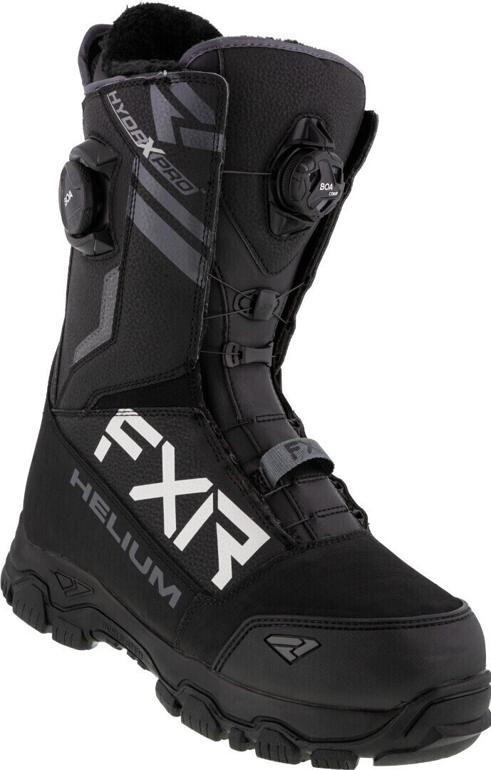 FXR Helium BOA Snowmobile Boots black white