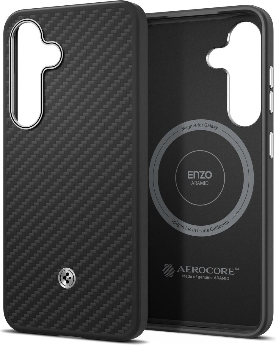 Spigen Enzo Aramid Case (Galaxy S25+) Black Silver