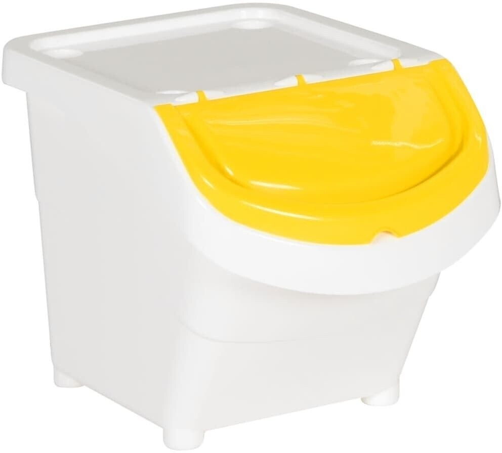 vidaXL Waste container with lids 3 pieces stackable white PP 78L (364068)