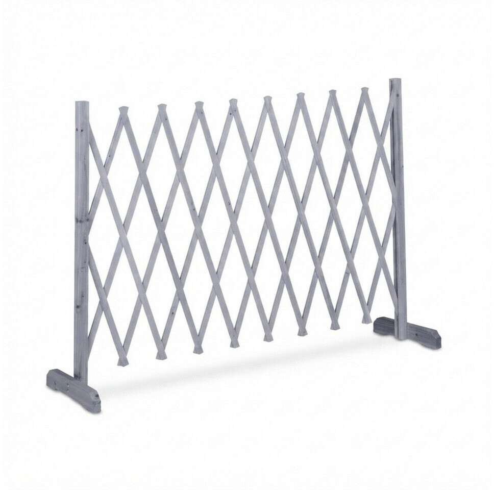 Relaxdays Rankgitter Holz ausziehbar bis 275 cm Scherengitter freistehend grau ab 25,91 € (Oktober 2026)