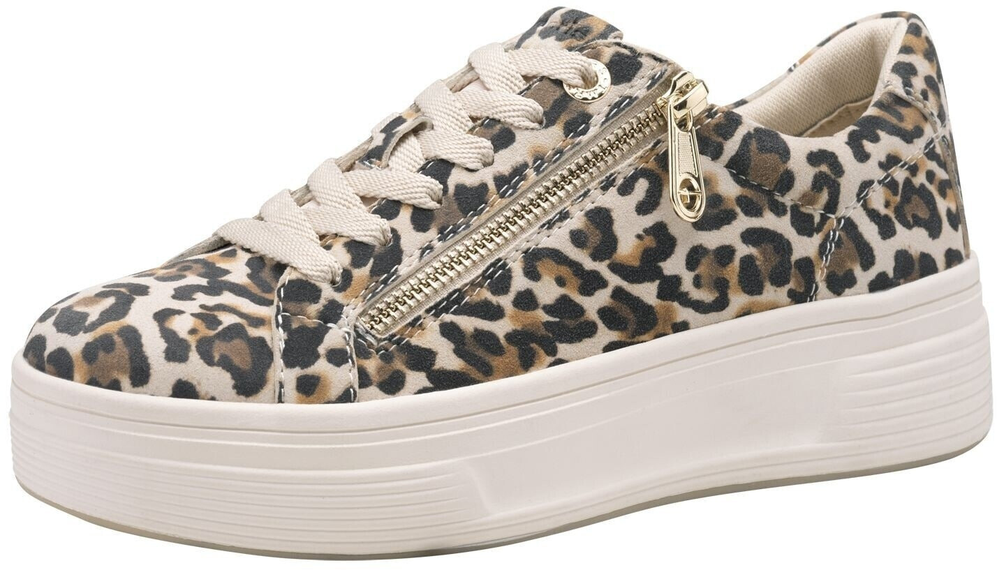 Tamaris Platform Sneaker with Zipper multicolored leopard