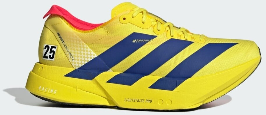 Adidas Adizero Adios Pro 4 Running Shoe pure sulfur lucid blue lucid red