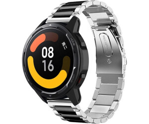 Strap-it Stahl - Xiaomi Watch S1 Ersatz Edelstahl - Glieder 22mm Silber / Schwarz