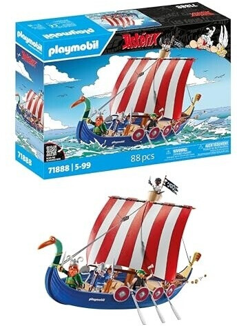 Playmobil Astérix : Bateau des pirates avec 4 personnages (71888)
