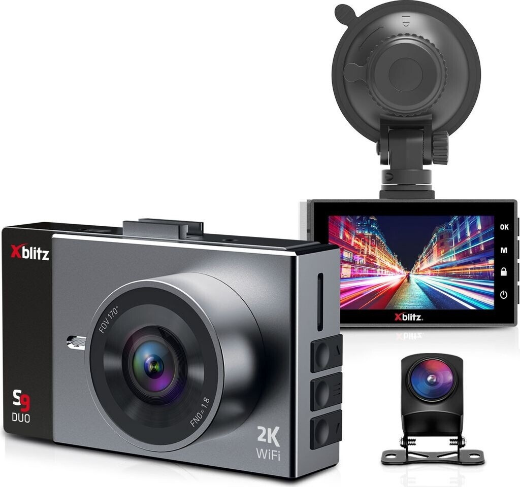 Xblitz S9 Duo Front- und Rückkamera-Set -2k - WiFi - WDR - Parking Modus