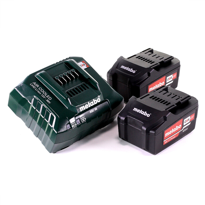 Metabo Basis Set (2x Li-Power 18V 4,0 Ah CAS + charger)