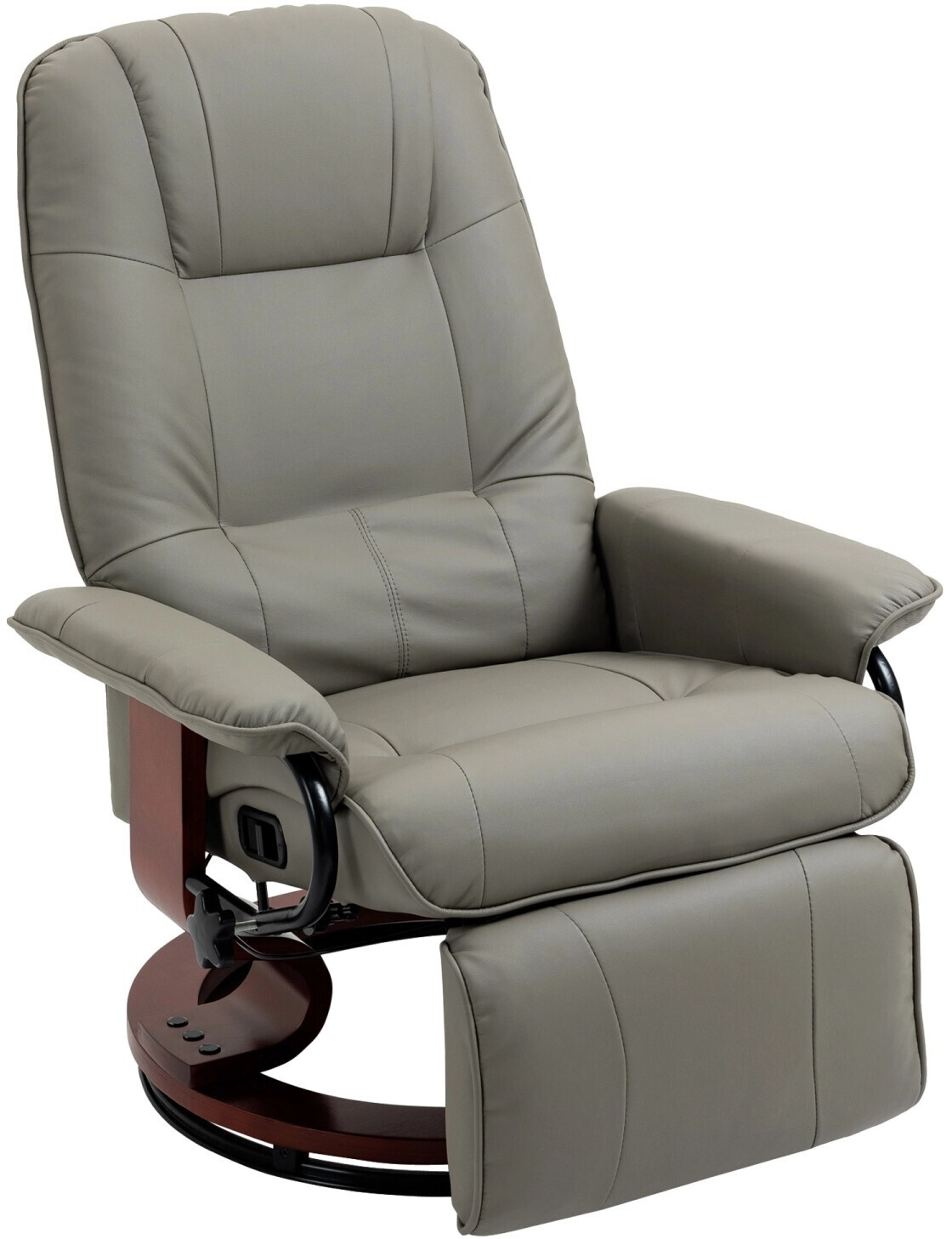 HomCom Drehbar Relaxsessel 360° mit Liegefunktion (DE833-621) grau ab