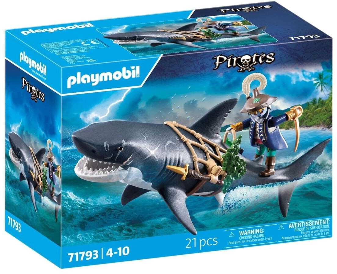 Playmobil Pirate et requin géant avec mâchoire articulée (71793)
