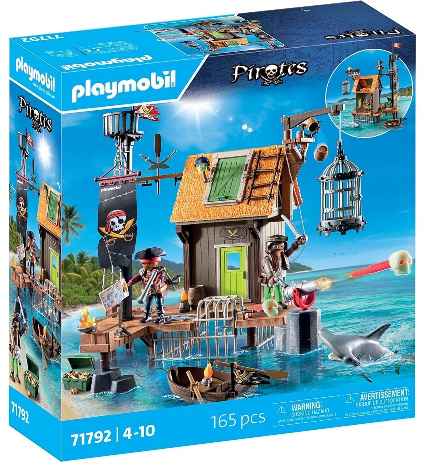 Playmobil Port de pirates avec repaire, prisons et canon (71792)