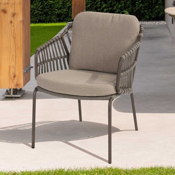 4Seasons Capalbio Gartensessel Edelstahl/Rope/Olefin Taupe