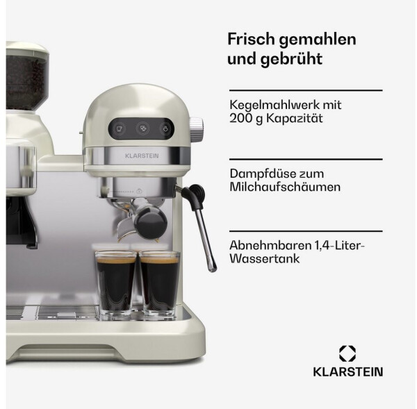 Klarstein Bella Café Espressomaschine 1550W Creme, Bild 3