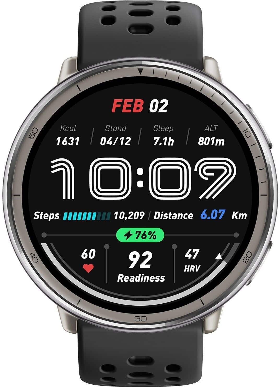 Amazfit Active 2 Black Sport Silicone