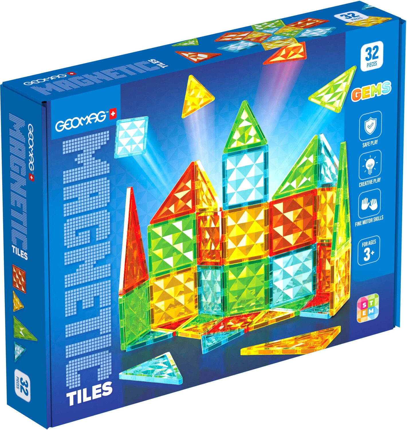 Geomag Magnetic Tiles Gems 32