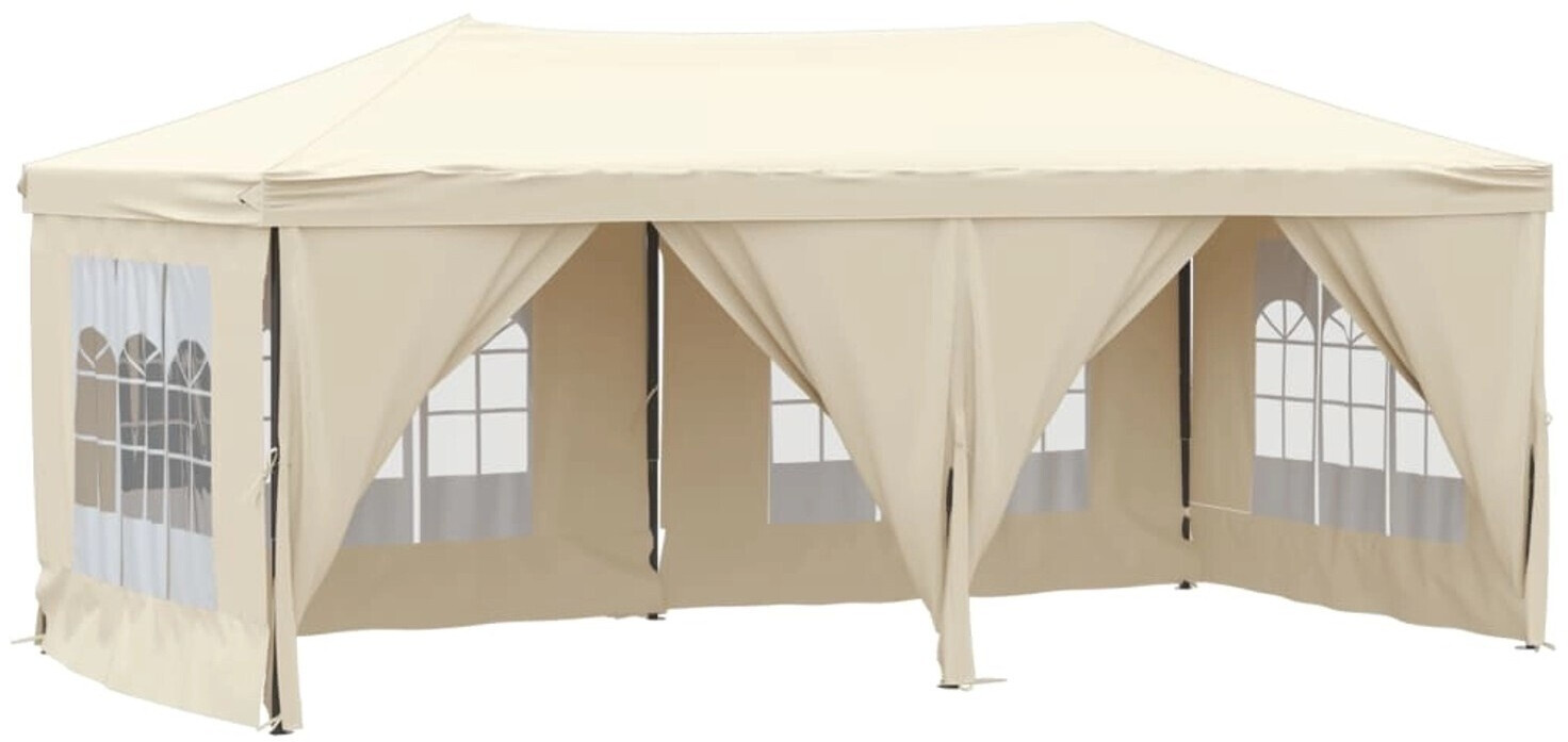 vidaXL Party tent foldable with side walls cream 3 x 6 m model 1