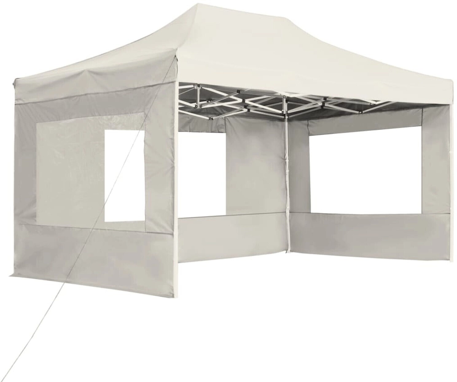 vidaXL Professional foldable party tent with walls aluminium 4.5 x 3 m cream
