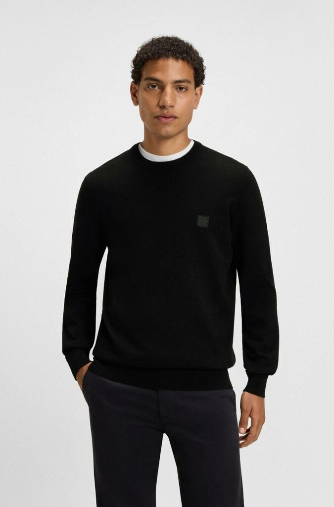 Pull Homme BOSS Kanovano – 95% Coton 5% Cachemire, Col Rond, Manches Longues, Fit Regular