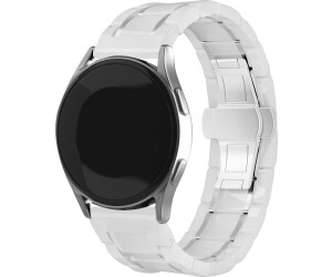 Strap-it Stahl - für Samsung Galaxy Watch 3 45mm Ersatz Edelstahl - 22mm Weiß / Silber