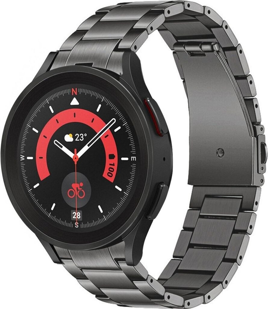 Strap-it Titan - für Samsung Galaxy Watch 5 Pro Ersatz - Titanium für Samsung Galaxy Graphit